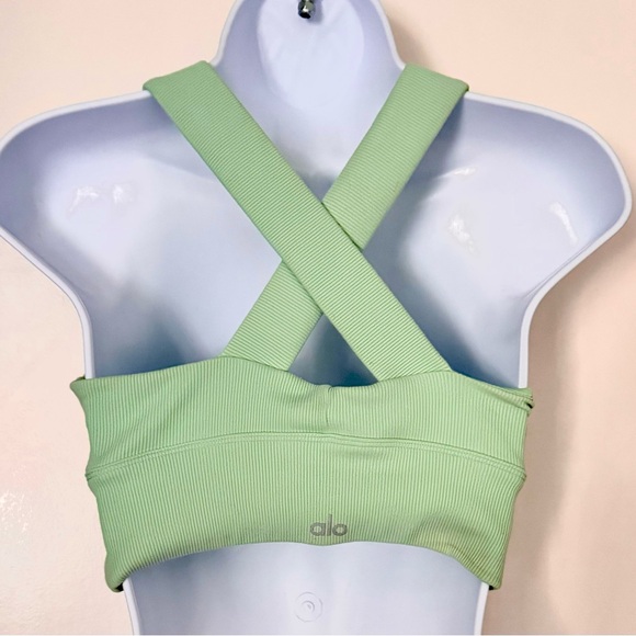 Alo Yoga Emulate Bra Honeydew Small - Picture 3 of 5